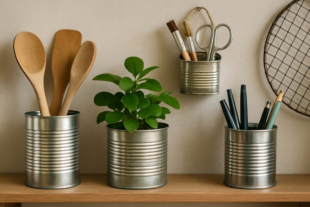 Boîtes de conserve détournées en déco : 12 DIY beaux, utiles et presque gratuits