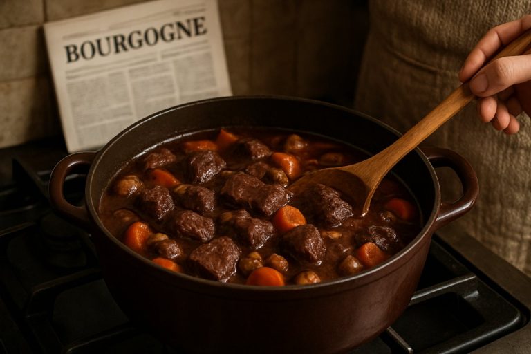 Bœuf bourguignon : la recette traditionnelle qui mijote depuis des siècles