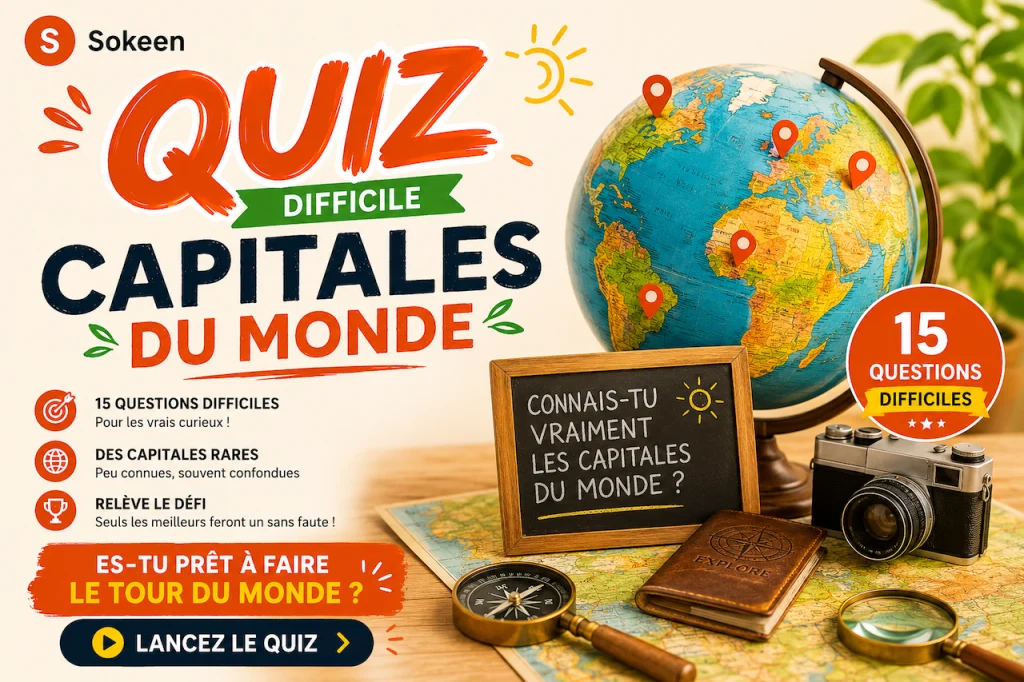 Quiz : Seuls les passionnés de géographie réussiront ce quiz sur les capitales du monde
