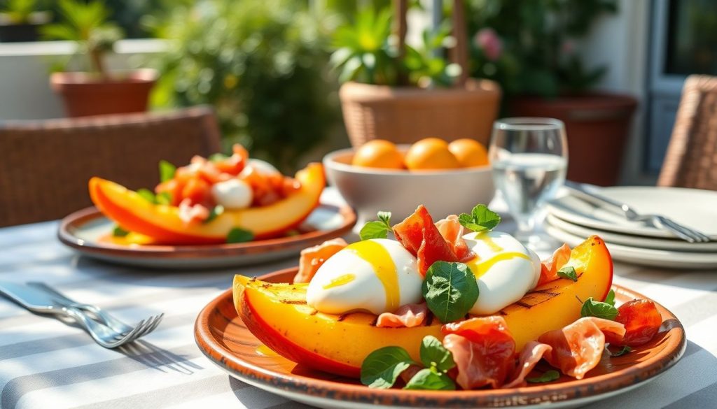 La salade de melon grillé et burrata qui transforme une entrée en souvenir de vacances